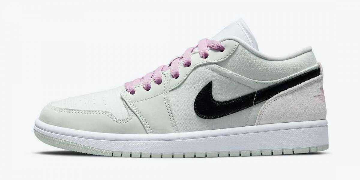 Refreshing pink embellishment! The new Air Jordan 1 Low SE CZ0776-300 is coming soon!