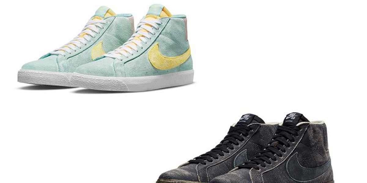 Nike SB Blazer Mid "Faded" DA1839-300&"Faded Black" DA1839-001 two new colorways on sale