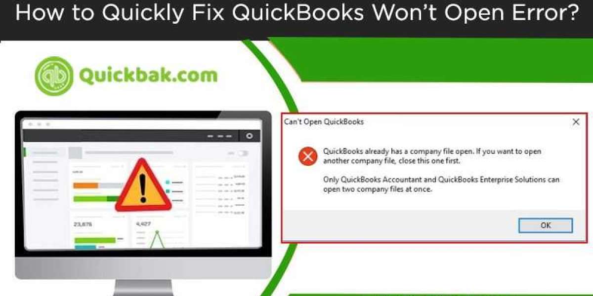 How To Quickly Solve QuickBooks Won't Open Error?