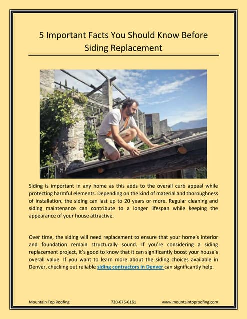 5 Important Facts You Should Know Before Siding Replacement.docx