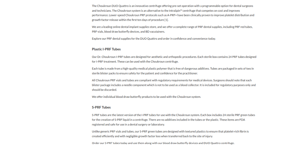 A-PRF tubes - Infogram