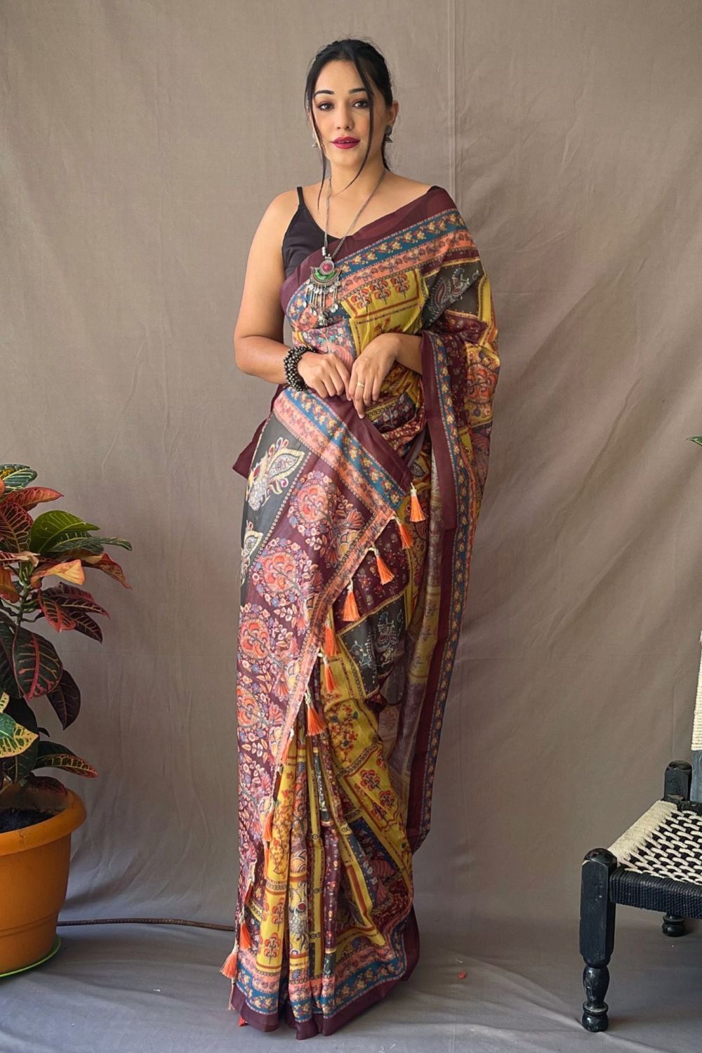 Kalamkari Sarees - The Contemporary Art – Iraah.Store