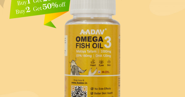 Omega 3 Fish Oil - Buy Aadav omega 3 fish oil capsules Online in India