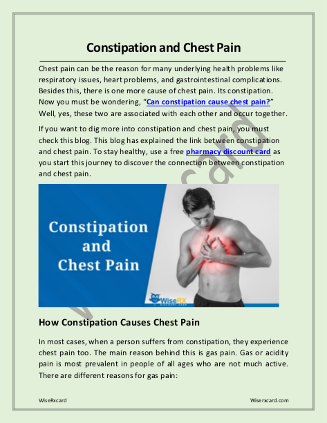 Constipation and Chest Pain
