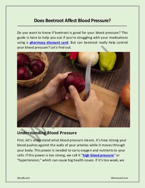 Does Beetroot Affect Blood Pressure