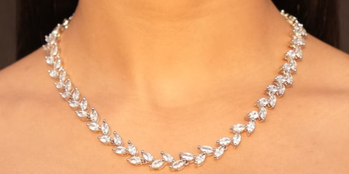 Vine Necklace Crystal Leaf Diamond Necklace Crystal Bridal Necklace