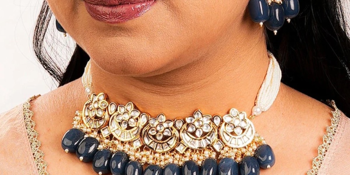 Polki Necklace Blue Kundan Jewelry Set Sabyasachi Jewelry