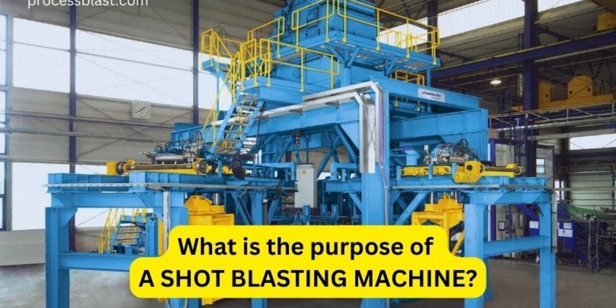 What is the purpose of a shot blasting machine?