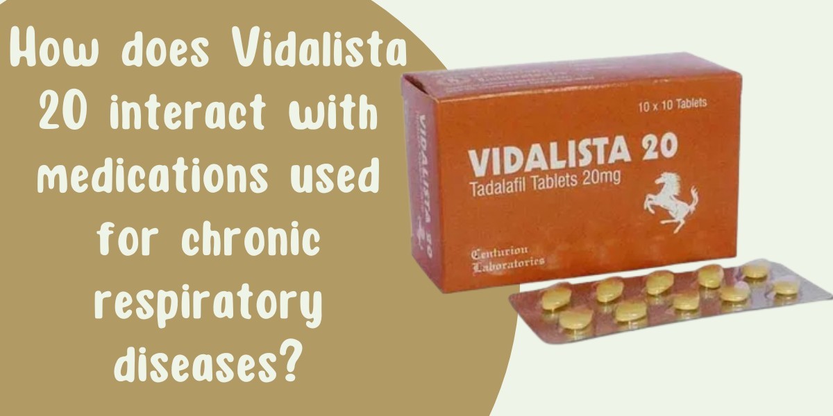 How does Vidalista 20 interact with medications used for chronic respiratory diseases?