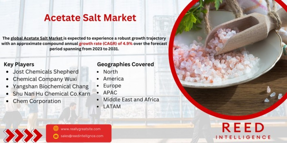 Acetate Salt Market Market Insights: Regional Developments, Top Players, and Future Trends 2024-2032