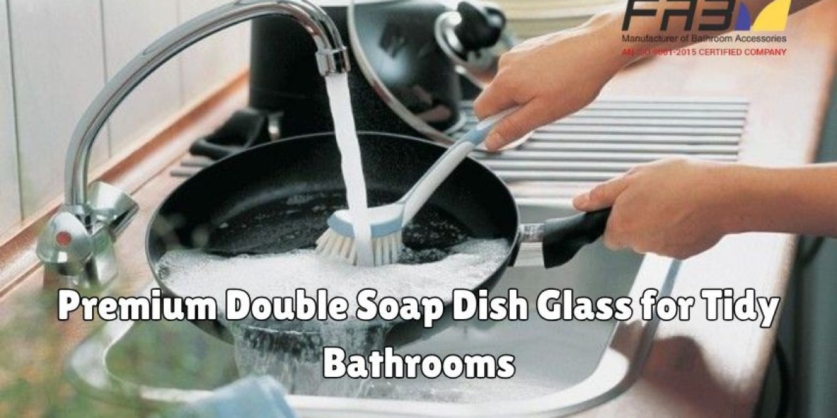 Premium Double Soap Dish Glass for Tidy Bathrooms