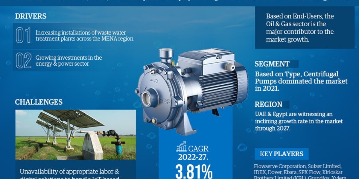 Middle East & North Africa Water Pumps Market Projections: Size and Share Trends from 2022-27