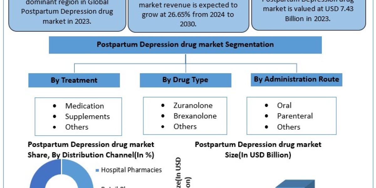 Postpartum Depression drug market	Statistical Snapshot: Size, Share, Revenue, and Worth Statistics | 2024-2030