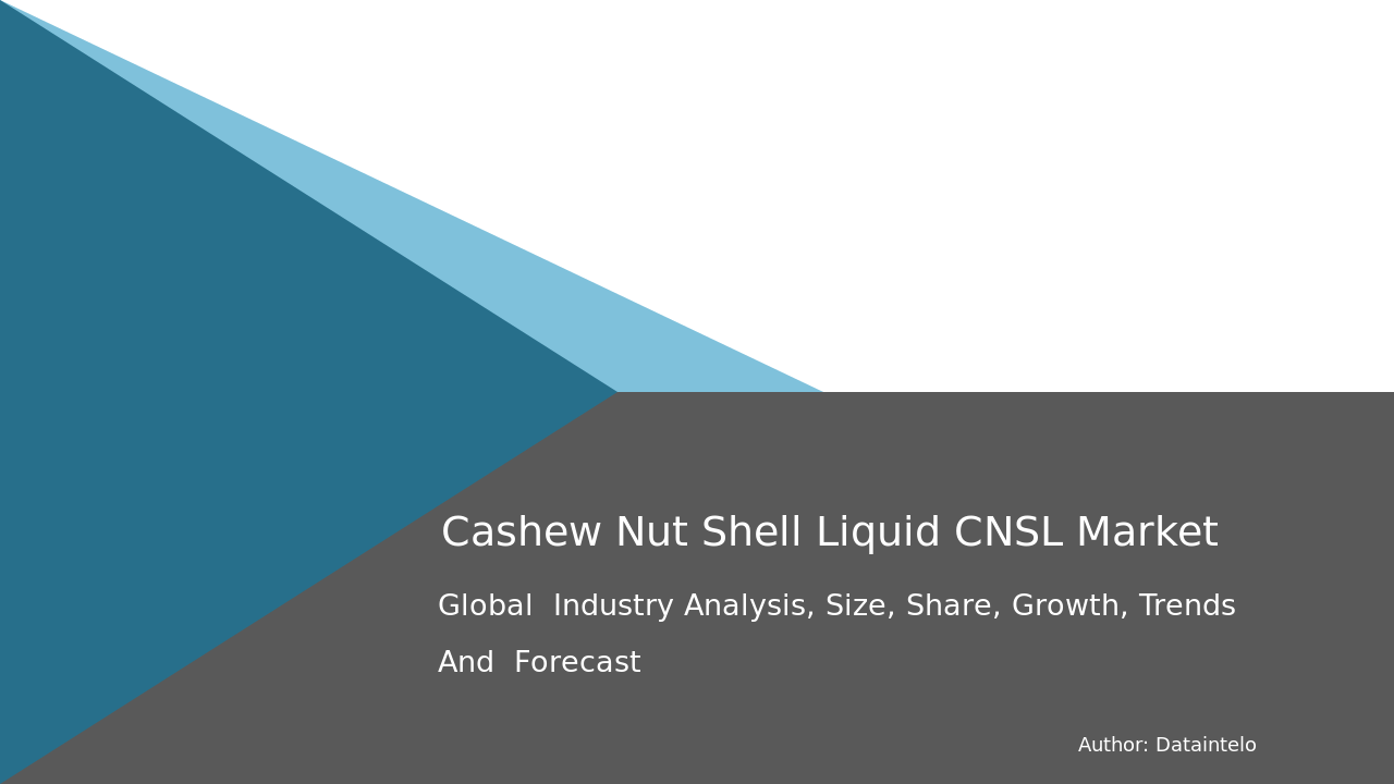 Cashew Nut Shell Liquid CNSL Market Research Report 2032