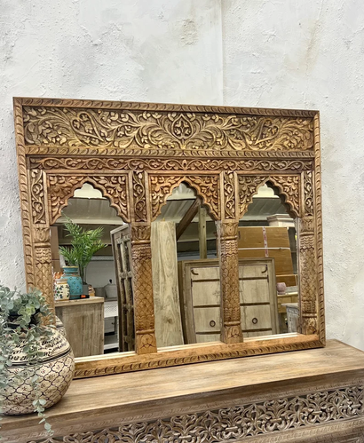 The Haveli Carved Jharokha Wall Mirror | The Jodhpore