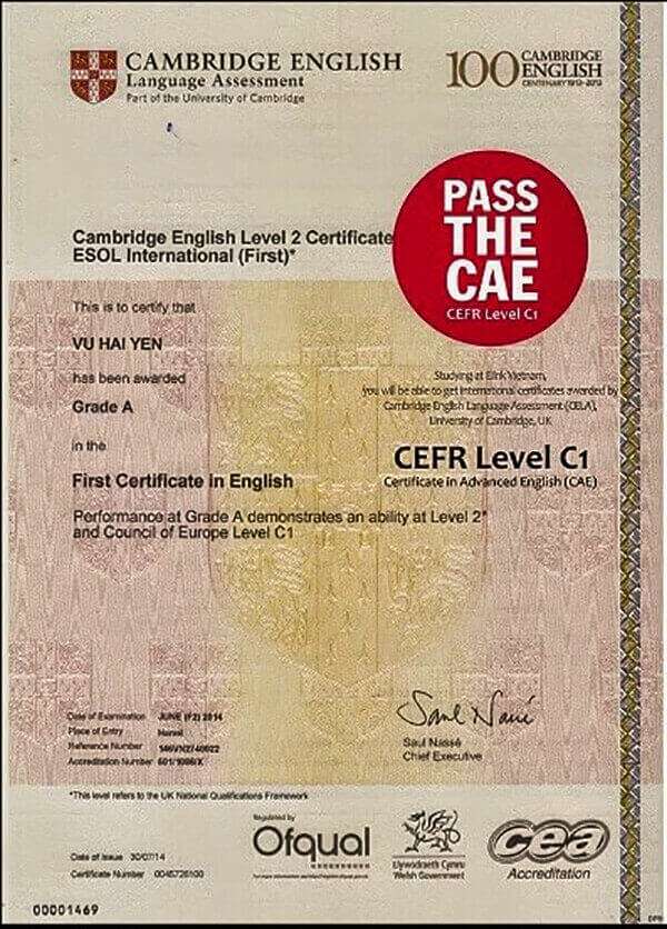 Chứng chỉ C1 Cambridge là gì? Download đề thi cấu trúc mới 2025