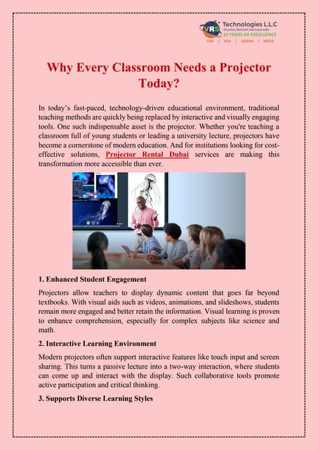 Why Every Classroom Needs a Projector Today? | PDF