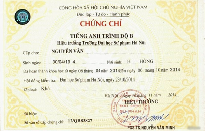 Tiếng anh trình độ B tương đương TOEIC, IELTS bao nhiêu