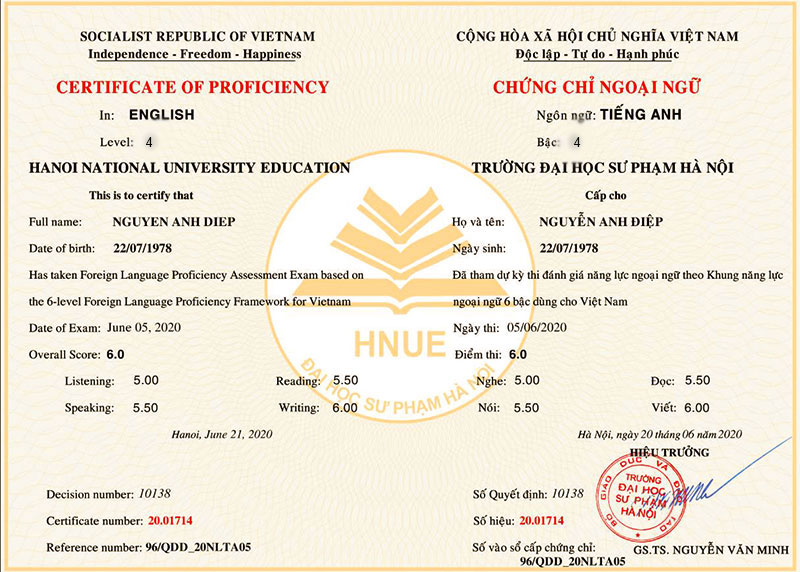 Bằng B1 tiếng anh có thời hạn bao lâu theo quy định Bộ GD&ĐT