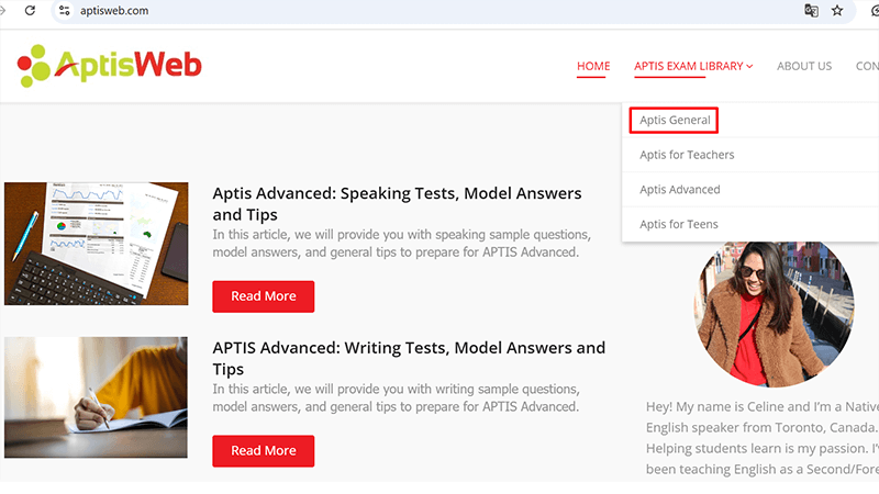 Các trang web thi thử APTIS online miễn phí