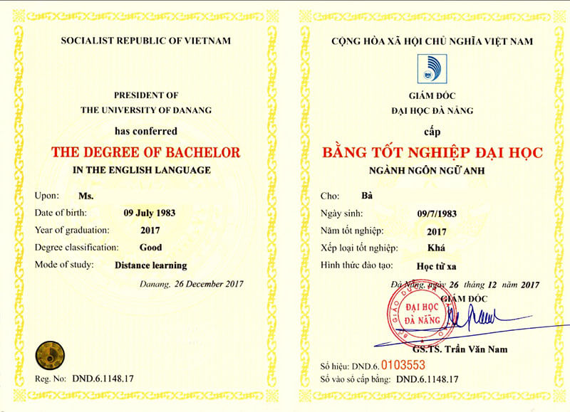 Tuyển sinh khóa học văn bằng 2 ngôn ngữ Anh 2025