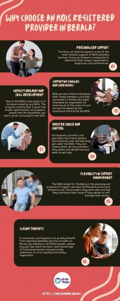 This infographic highlights the key benefits of choosing an NDIS regi