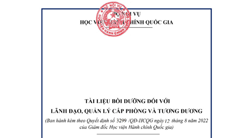 Tài liệu bồi dưỡng kỹ năng lãnh đạo quản lý cấp phòng năm 2025
