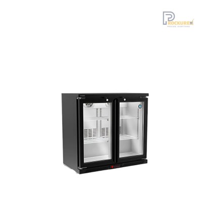 Hoshizaki 2-Door Back Bar Cooler – Sleek Black Finish, 196L Capacity Profile Picture