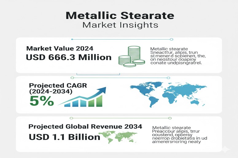Metallic Stearate Market Forecast to Reach USD 1.1 Billion by 2034 Amid Shift to Lightweight and Sustainable Components – FMIBlog