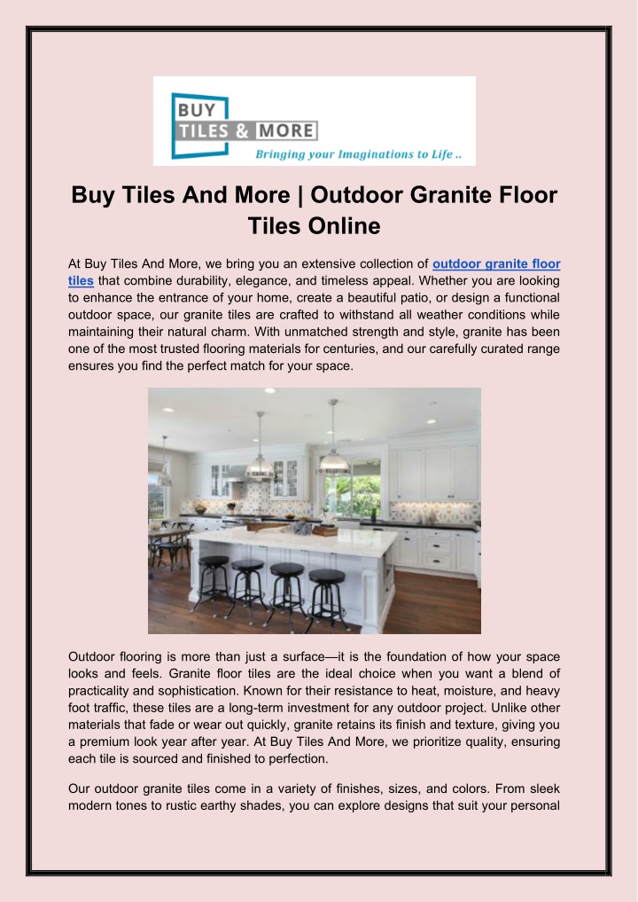 PPT - Buy Tiles And More Outdoor Granite Floor Tiles Online PowerPoint Presentation - ID:14555791