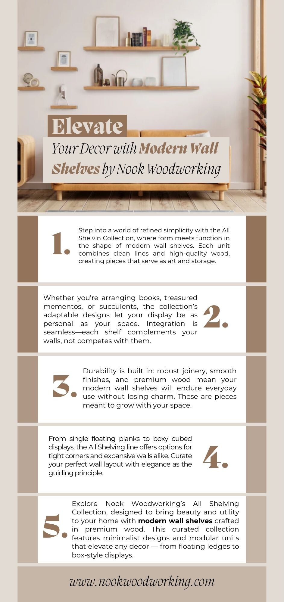 Elevate Your Decor with Modern Wall Shelves by Nook Woodworking - Gifyu