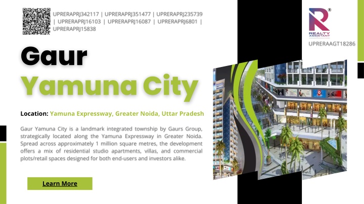 PPT - Gaur Yamuna City: Studio Flats & Commercial Plots, Yamuna Expy PowerPoint Presentation - ID:14515084