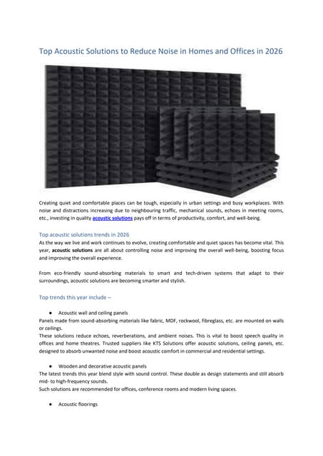 Top Acoustic Solutions to Reduce Noise in Homes and Offices in 2026.pdf