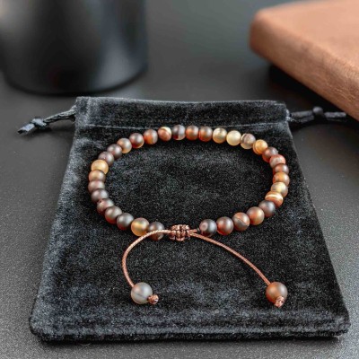 Coffee Agate Tasbih Bracelet | Men's Misbaha - 33 Beads, 5mm Profile Picture