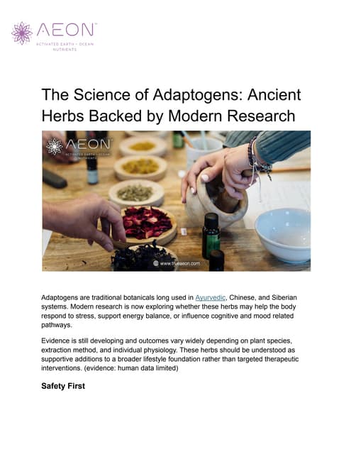 The Science of Adaptogens: Ancient Herbs Backed by Modern Research.pdf