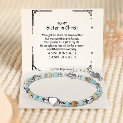 A Sister in Christ Is a Sister for Life Cross Bracelet Profile Picture