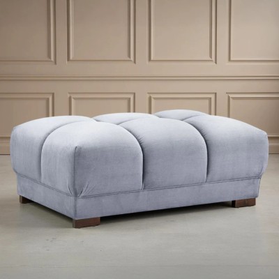 Azzuro Grey Velvet Fabric Footstool Profile Picture