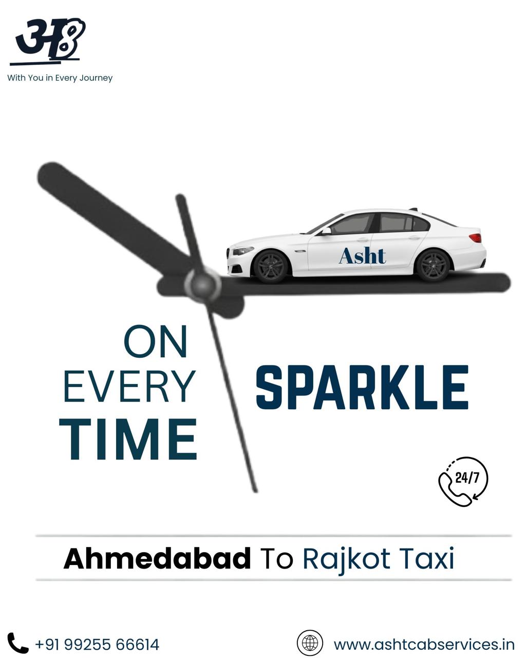 Ahmedabad to Rajkot Cab ₹2499 | One Way Taxi | Door To Door Pickup & Drop – Asht Cab | Asht Cab Service