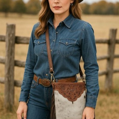 Western Crossbody Bag With Fringes T-1323 Profile Picture