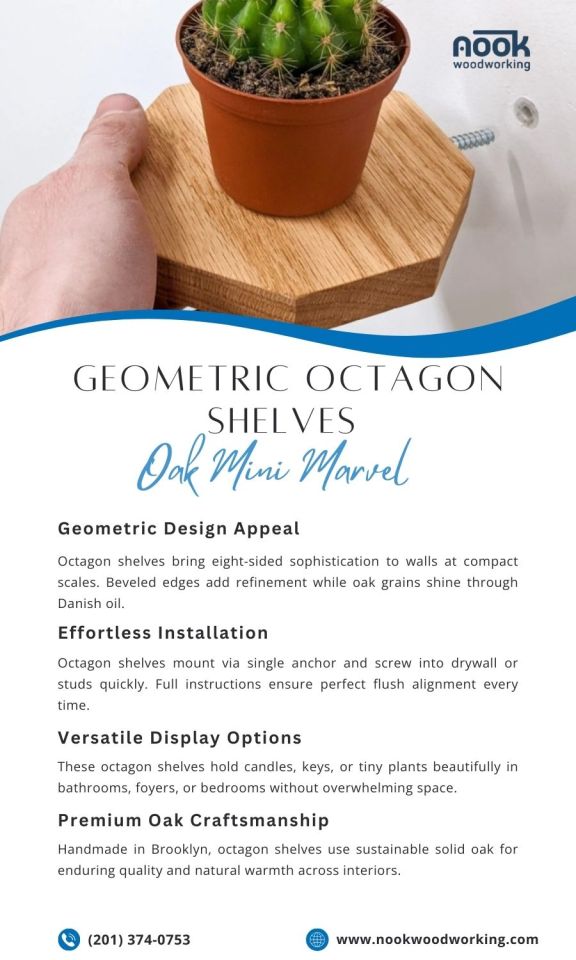 Geometric Octagon Shelves Oak Mini Marvel – @nookwoodworking01 on Tumblr