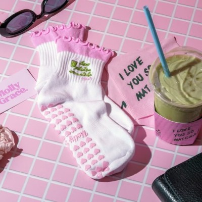 Love Pilates So Matcha Grip Socks for Women Profile Picture