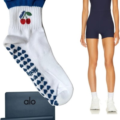 Dark Blue Ruffle Grip Socks | MollyGrace Profile Picture