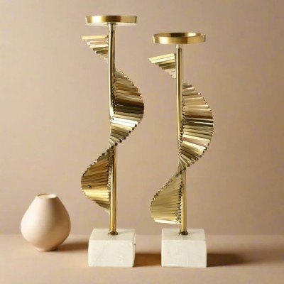 Spirale Gold Candleholders Set of 2 Profile Picture