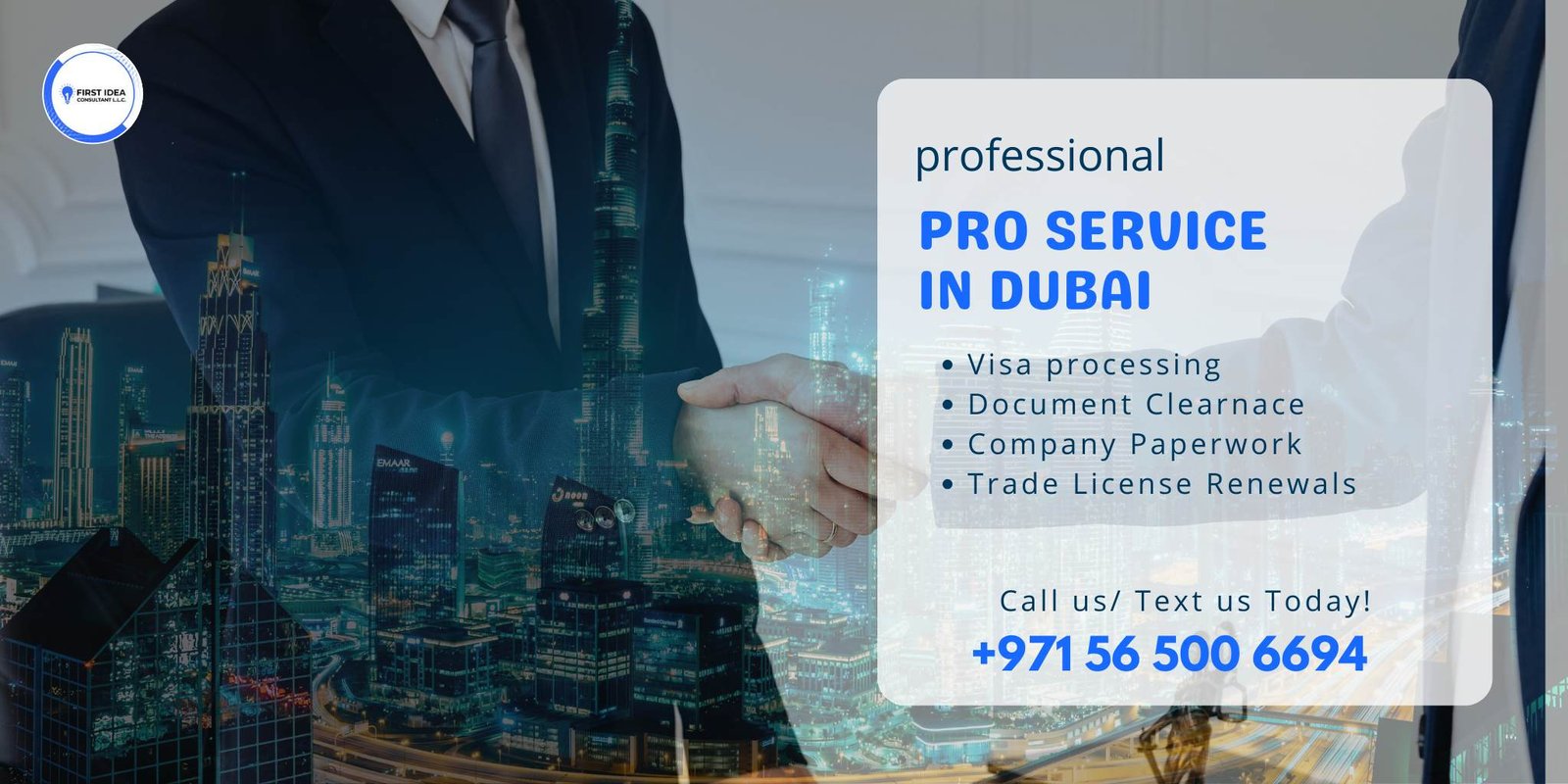 UAE PRO Services for Businesses | First Idea Consultant