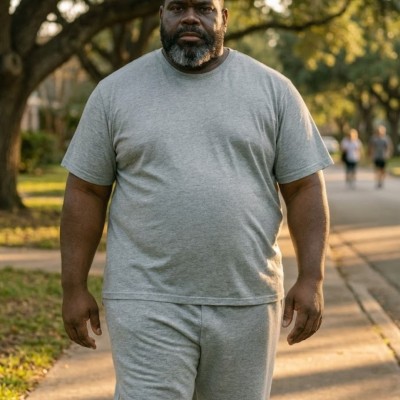 Big & Tall Classic Crewneck T-Shirt- Grey Profile Picture