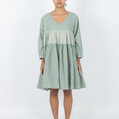 Hyams - Sea Green Angrakha Handwoven Dress Profile Picture