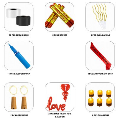 LOVE Theme Happy Anniversary Decoration Kit – Red & White Balloons Profile Picture