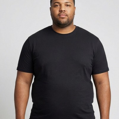 Big & Tall Classic Crewneck T-Shirt- Black Profile Picture