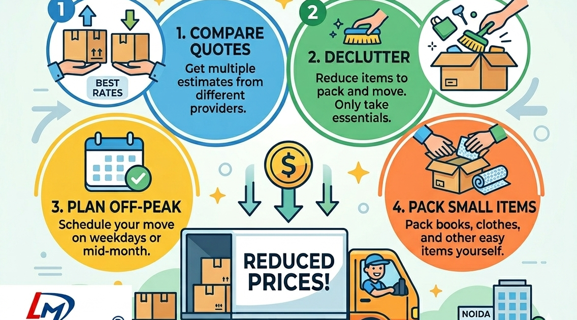 How to Reduce The Price Packers and Movers in Noida for a Small-Scale Relocation?