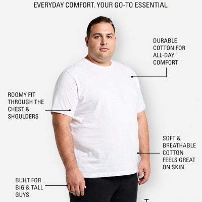 Big & Tall Classic Crewneck T-Shirt- White Profile Picture